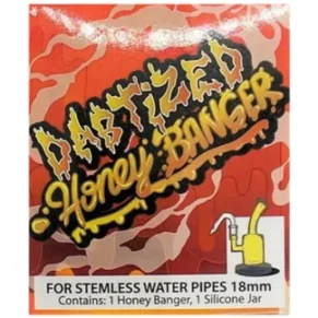 Dabtized Red Stemless Honey Banger 18MM Male With Silicone Jar