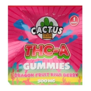 Dragon Fruit Kiwi Berry Cactus Labs THC-A Gummies 500mg