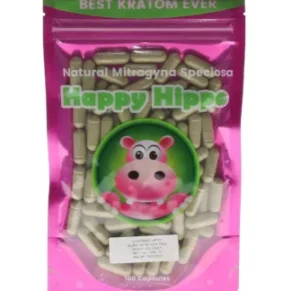 Happy Hippo Hyper Hippo Elite White Vein Thai Capsules 100ct