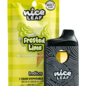 Frosted Lime Nice Leaf D8+D9+Live Resin Disposable 3G