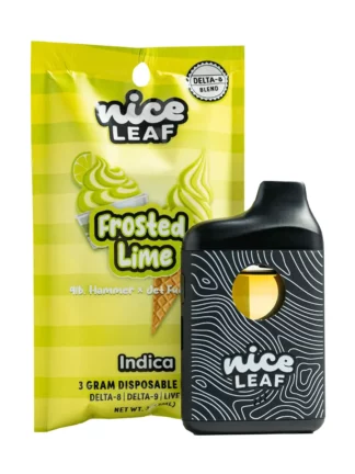 Frosted Lime Nice Leaf D8+D9+Live Resin Disposable 3G