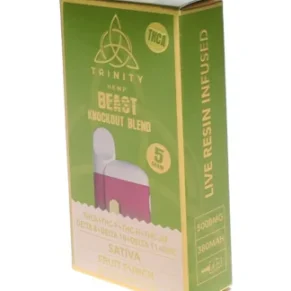 Fruit Punch Trinity Hemp The Beast Knockout Blend Mod Box Vape 5G