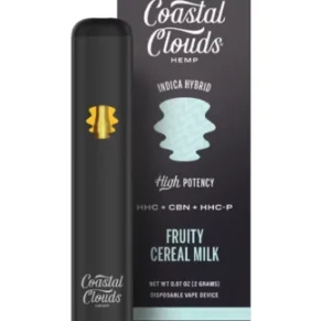 Fruity Cereal Milk Coastal Clouds High Potency HHC+CBN+HHC-P Disposable Vape 2G