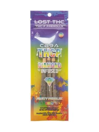 Fruity Pebblez Lost THC CB9 THCP Diamond Infused Pre-Rolls 3ct