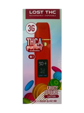 Fruity Pebblez Lost THC THCA Melted Diamonds Disposable 3G