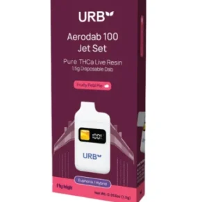 Fruity Pebble Pie URB Aerodab 100 Jet Set Pure THCA Live Resin Disposable 1.5G