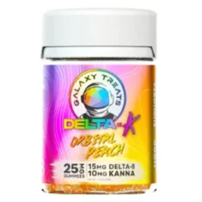 Orbital Peach Galaxy Treats Delta K Gummies 500mg