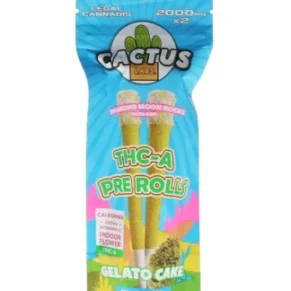 Gelato Cake Cactus Labs Diamon Moon Rocks With Kief Pre-Rolls 2000MG x 2ct