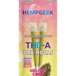 Gelato Cake Hempgeek THC-A Pre-Rolls 2000mg x 2ct