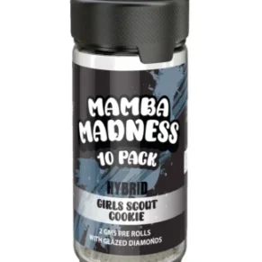 Girls Scout Cookie Mamba Madness Full Spectrum Blend Pre Rolls 10 Pack Jar 2GM