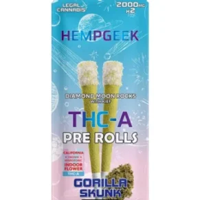 Gorilla Skunk Hempgeek THC-A Pre-Rolls 2000mg x 2ct