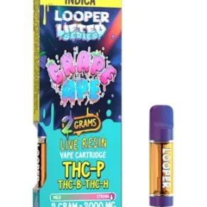 Grape Ape Looper XL Lifted Series THC-P+THC-B+THC-H Vape 2G