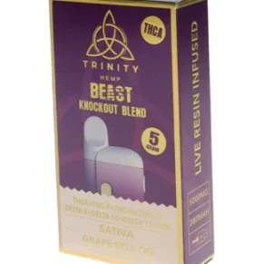 Grape Goji OG Trinity Hemp The Beast Knockout Blend Mod Box Vape 5G