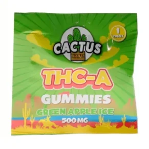 Green Apple Ice Cactus Labs THC-A Gummies 500mg