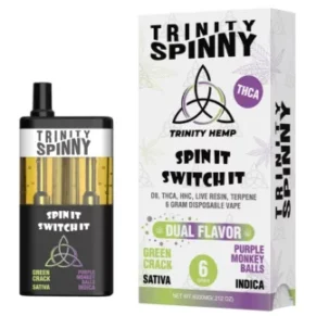 Green Crack | Purple Monkey Balls Trinity Spinny Dual Flavor THCA Vape 6G