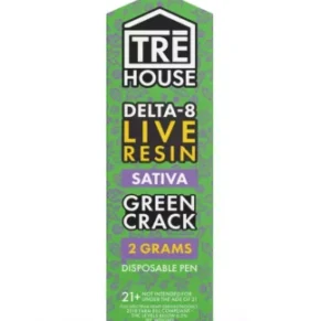 Green Crack Tre House Live Resin Delta 8 Vape 2G