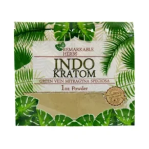 Green Indo Remarkable Herbs Kratom Powder 1oz Bag