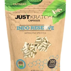 Green Indo Reserve Just Kratom Mitragyna Speciosa Capsules 300ct