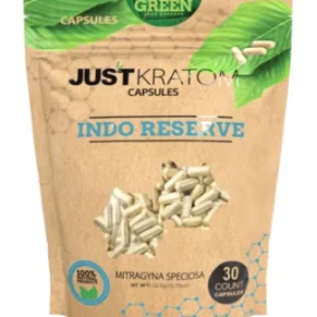 Green Indo Reserve Just Kratom Mitragyna Speciosa Capsules 30ct