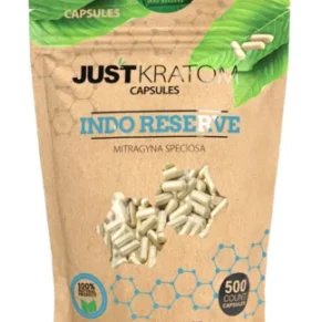 Green Indo Reserve Just Kratom Mitragyna Speciosa Capsules 500ct