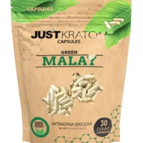 Green Malay Just Kratom Mitragyna Speciosa Capsules 300ct