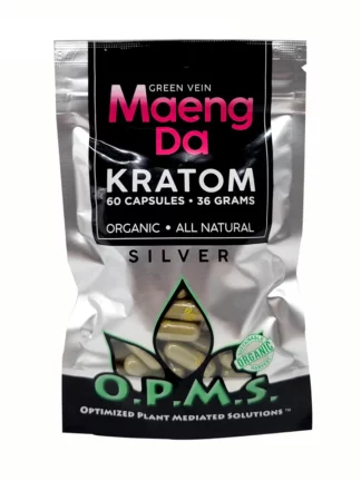 Green Vein Maeng Da OPMS Silver Kratom Capsules 60ct
