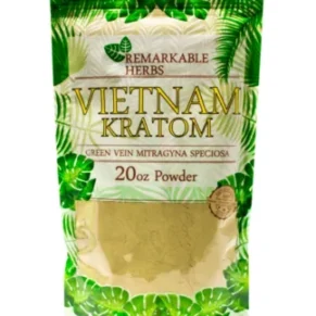 Green Vein Vietnam Remarkable Herbs Kratom Powder 20oz Bag