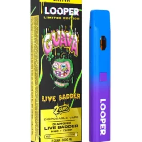 Guava Looper Limited Edition Diamond Live Badder HHC+THC-P Disposable Vape 2G