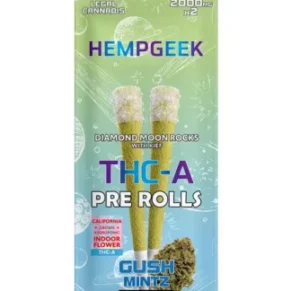 Gush Mintz Hempgeek THC-A Pre-Rolls 2000mg x 2ct