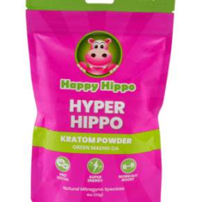 Happy Hippo Hyper Hippo Green Maeng Da Kratom Powder 4oz