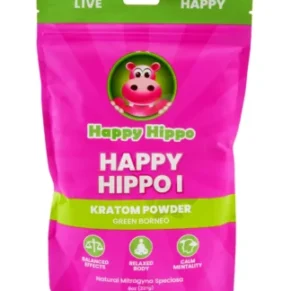 Happy Hippo I Green Borneo Kratom Powder 8oz