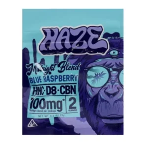 Blue Raspberry Midnight Blend Haze Gummies 100g