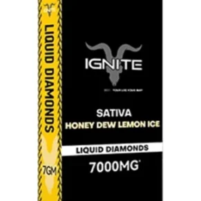 Honey Dew Lemon Ice Ignite Liquid Diamonds Disposable 7000mg