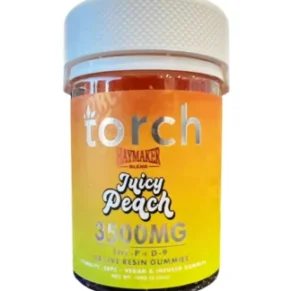 Juicy Peach Torch Haymaker Blend Live Resin Gummies 3500mg