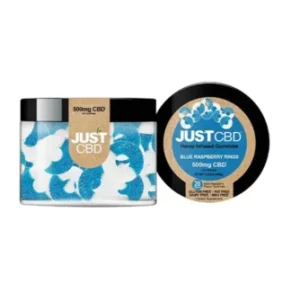 Just CBD Blue Raspberry Rings Gummies 500mg
