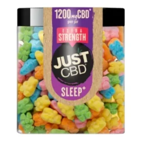Just CBD Extra Strength Nighttime Melatonin Sleep Sour Bear Gummies 1200mg