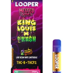 King Louis X OG Kush Looper Melted Series THC-B+THCP2 Live Resin Vape Cartridge 2G