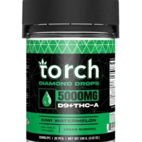 Kiwi Watermelon Torch Diamond Drops Vegan Gummies 5000mg