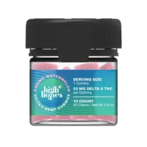 Raging Watermelon Koi High Hopes D8 THC Gummies 50mg