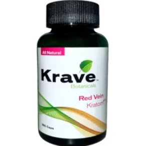 Krave Botanicals Red Vein Kratom Capsules 150ct