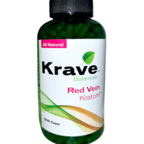 Krave Botanicals Red Vein Kratom Capsules 500ct