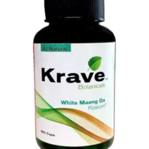 Krave Botanicals White Maeng Da Kratom Capsules 150ct