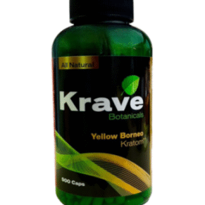 Krave Botanicals Yellow Boreno Kratom Capsules 500ct