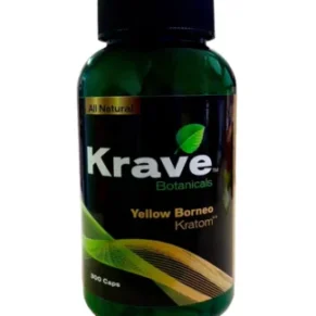 Krave Botanicals Yellow Borneo Kratom Capsules 300ct