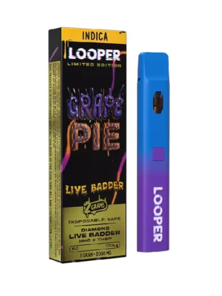 Grape Pie Looper Limited Edition Diamond Live Badder HHC+THC-P Vape 2G