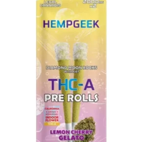 Lemon Cherry Gelato Hempgeek THC-A Pre-Rolls 2000mg x 2ct