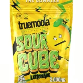 Lemonade Truemoola Sour Cube Live Resin Infused THC Gummies 2000MG