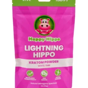 Happy Hippo Lightning Hippo White Thai Kratom Powder 4oz