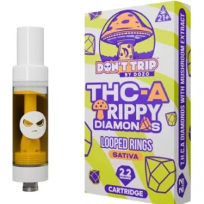 Looped Rings Don’t Trip Dozo THC-A Trippy Diamonds Cartridge 2.2G