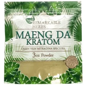 Maeng Da Kratom Green Vein Remarkable Herbs Kratom Powder Bag 3oz